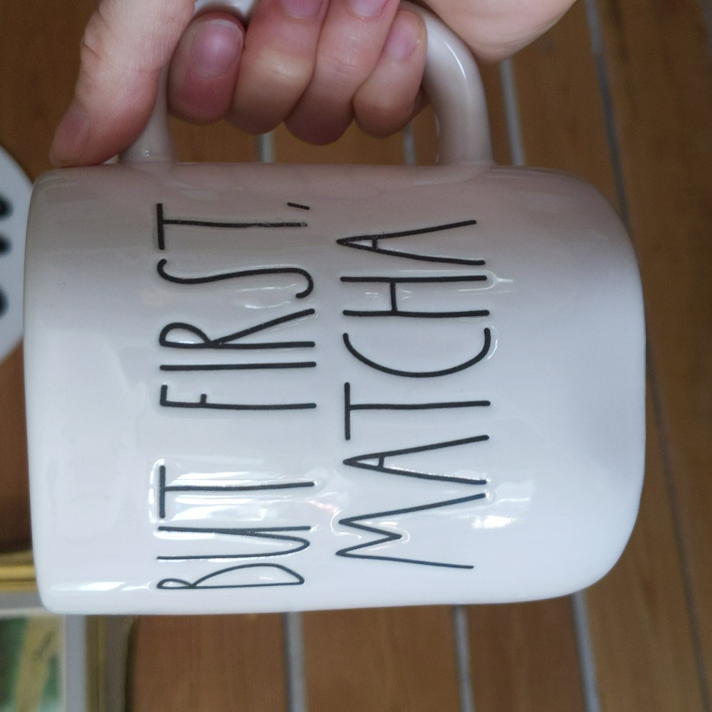 Rae Dunn mug BUT FIRST, MATCHA